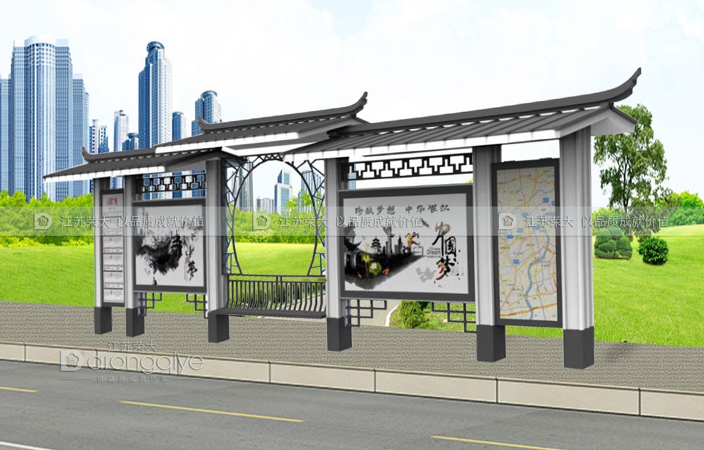 復(fù)古候車亭設(shè)計圖 復(fù)古候車亭設(shè)計圖